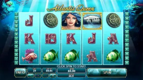 Canadian slot Atlantis Queen - special symbols